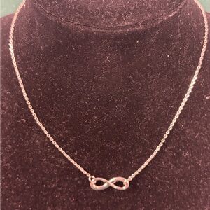 Elegant Silver Infinity Necklace.